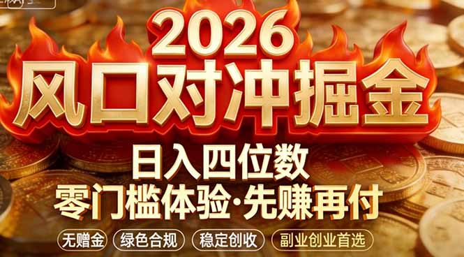 2026美金对冲套利，无赠金对冲策略保驾护航，低门槛易上手实操。单人单日收益2000+-皮皮网创