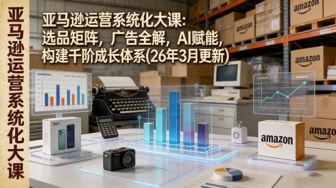 亚马逊运营系统化大课：选品矩阵，广告全解，AI赋能，构建千阶成长体系(26年3月更新-皮皮网创