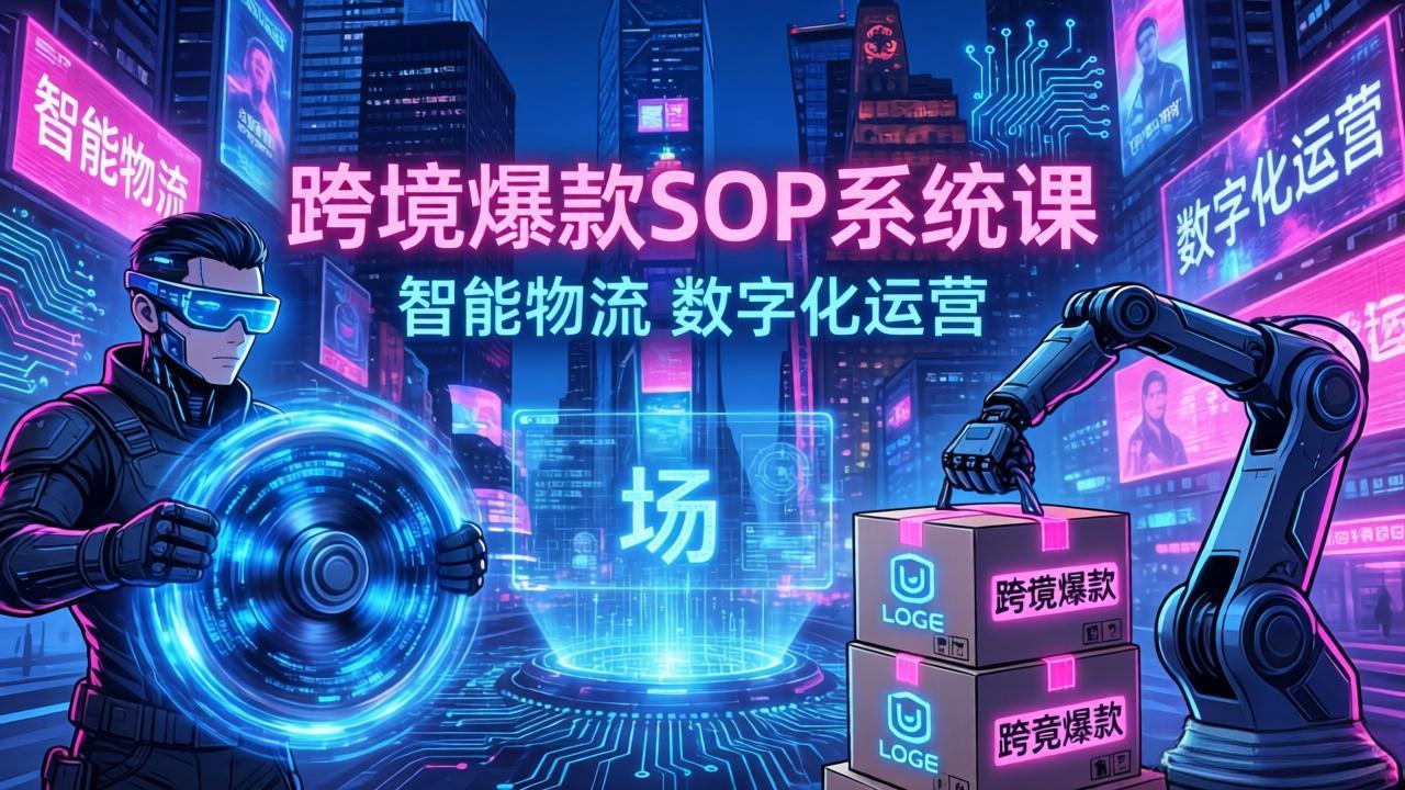 跨境爆款SOP系统课，“内容飞轮+精准投放+AI自动化”为核心，拆解“人×货×场”黄金公式-皮皮网创