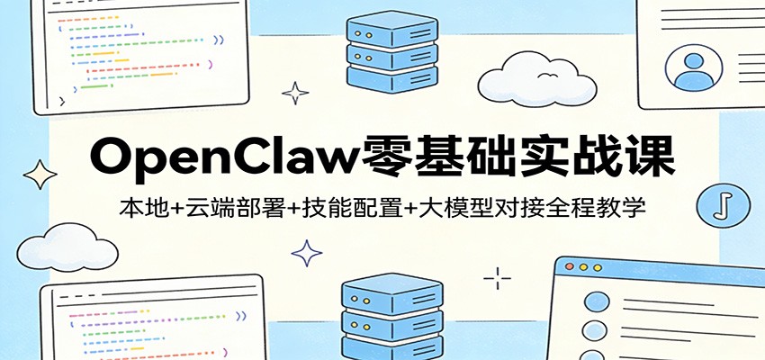 OpenClaw零基础实战课：本地+云端部署+技能配置+大模型对接全程教学-皮皮网创
