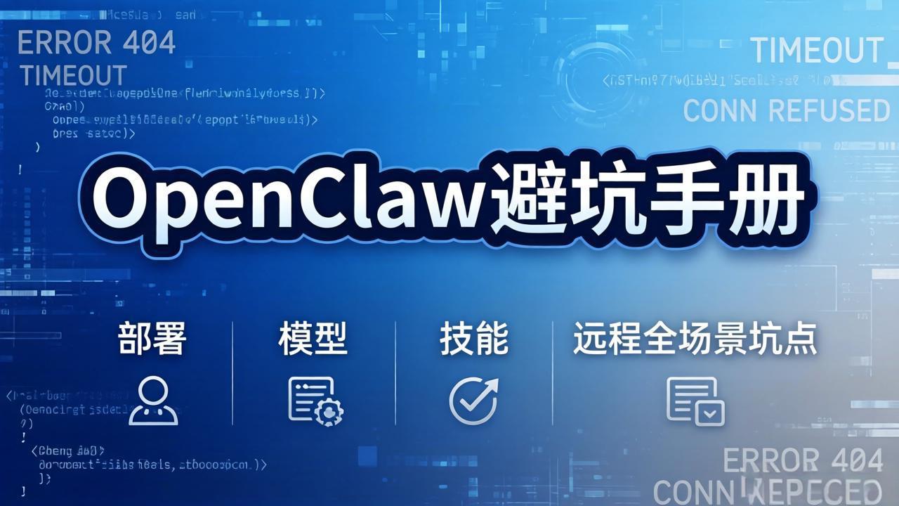 OpenClaw避坑手册：部署+模型+技能+远程全场景坑点，一次性给你说全，少走弯路-皮皮网创
