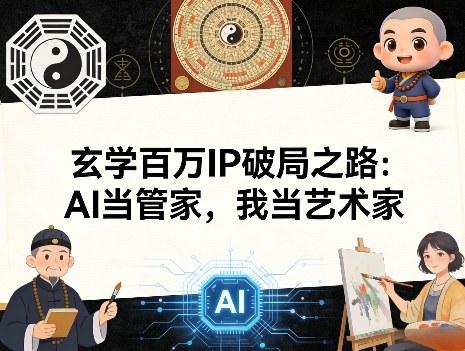 玄学百万IP破局之路：AI当管家，我当艺术家-皮皮网创