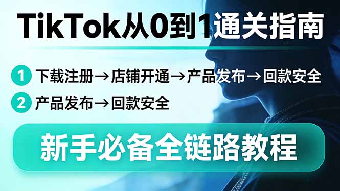 TikTok从0到1通关指南：下载注册→店铺开通→产品发布→回款安全，新手必备全链路教程-皮皮网创