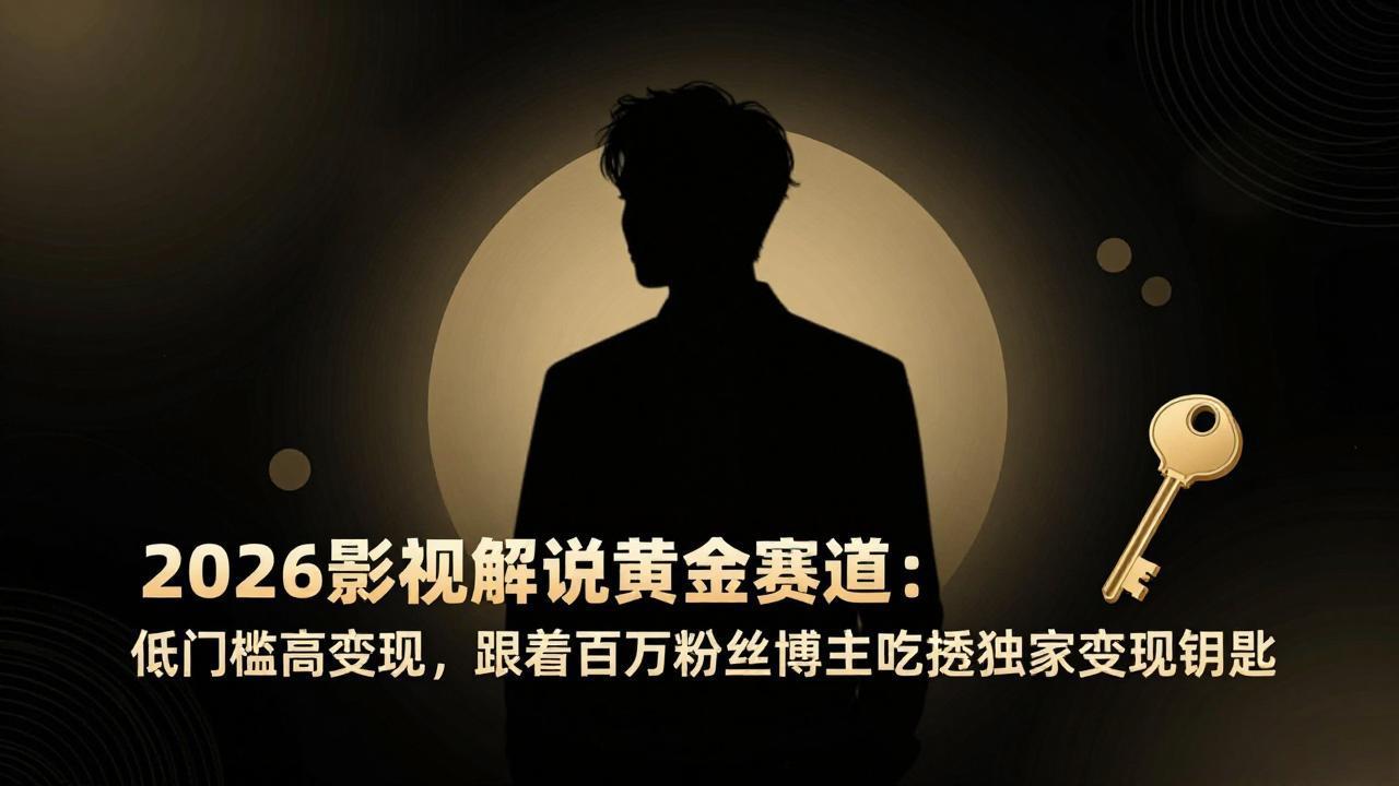 2026影视解说黄金赛道：低门槛高变现，跟着百万粉丝博主吃透独家变现钥匙-皮皮网创