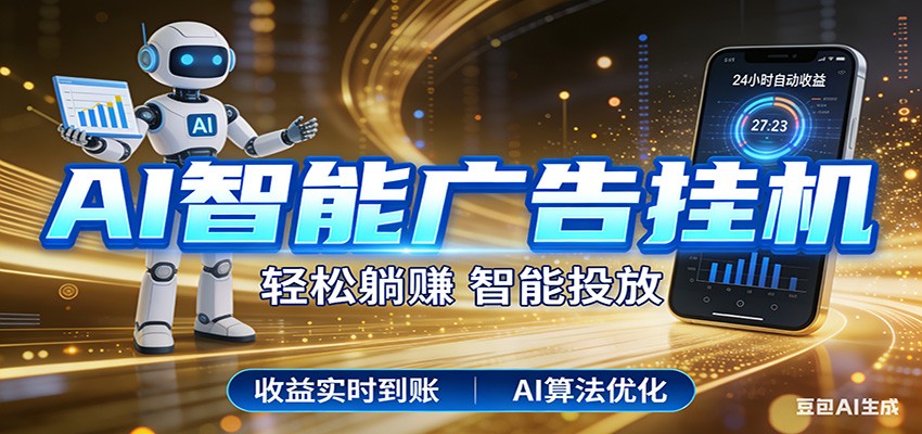 智能广告挂机新时代，利用碎片化时间实现稳定被动收益，AI帮你持续盈利-皮皮网创