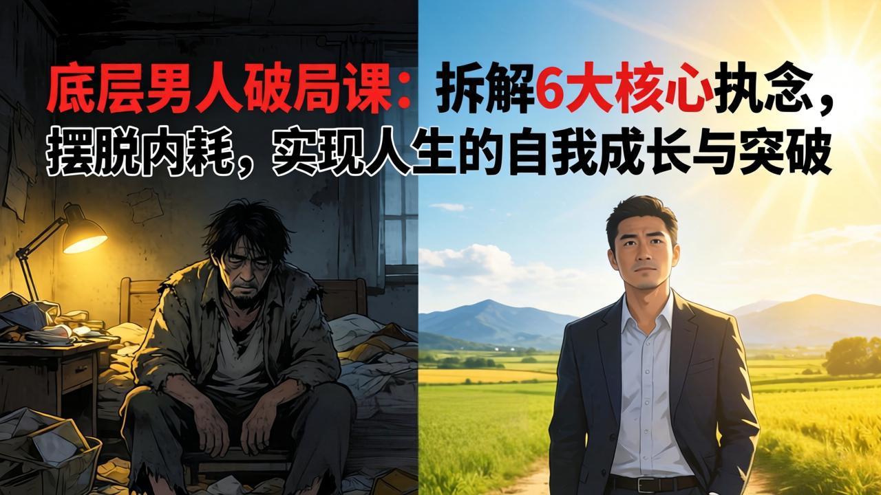 付费文章：底层男人破局课：拆解 6 大核心执念，摆脱内耗，实现人生的自我成长与突破-皮皮网创