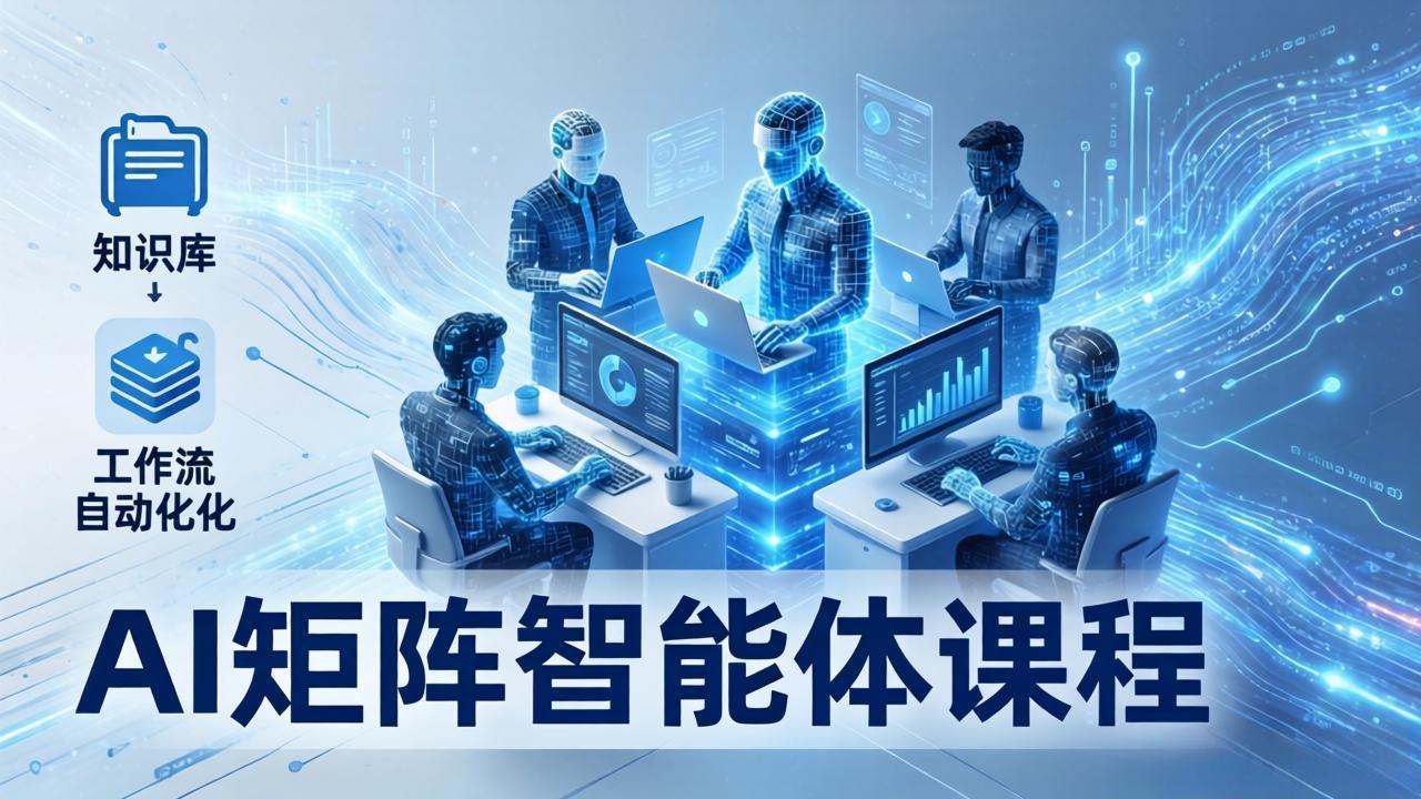 AI矩阵智能体实战：100个数字员工批量生产内容，文本知识库+工作流自动化全搞定-皮皮网创
