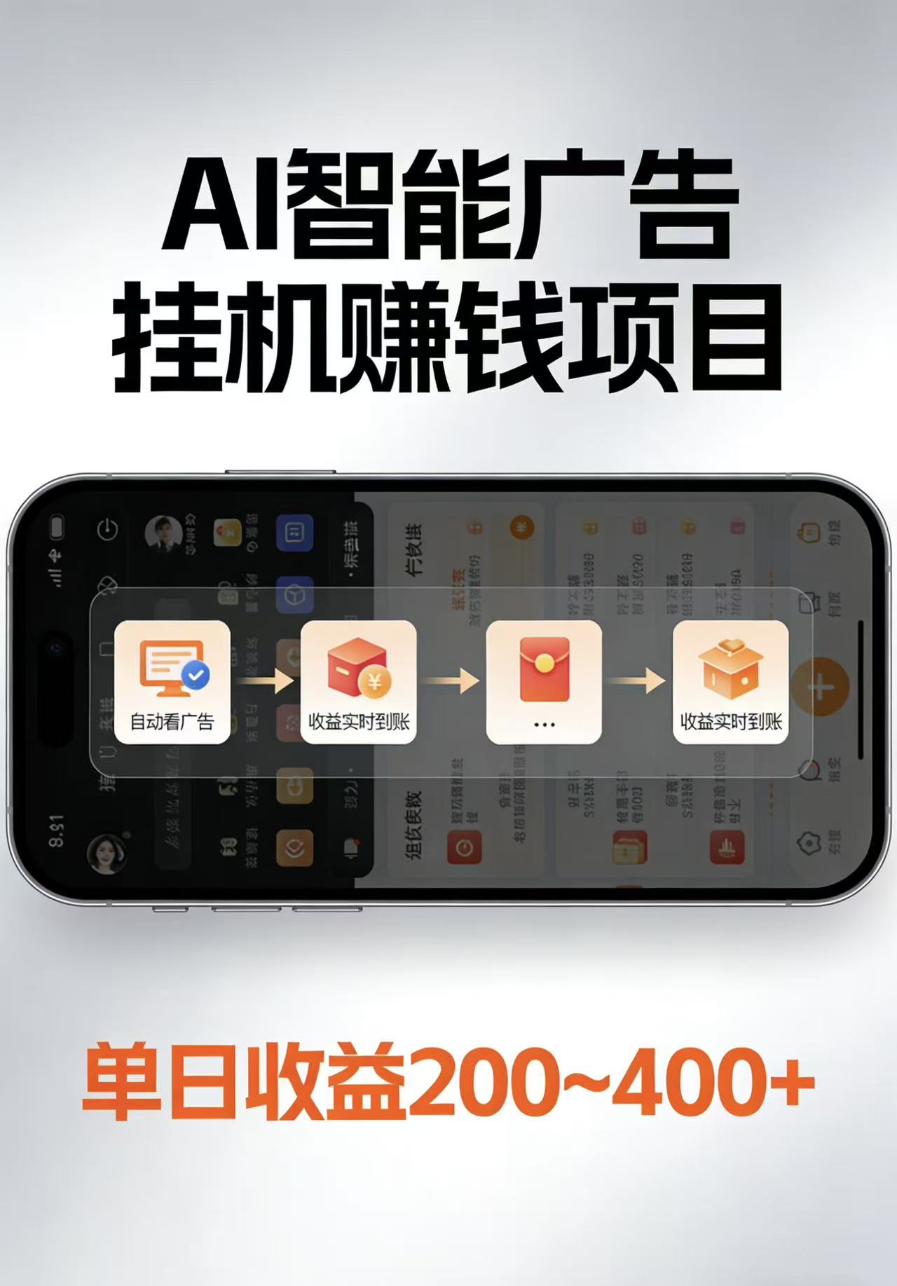 AI智能挂机看广告，每日稳定收益200-400+-皮皮网创