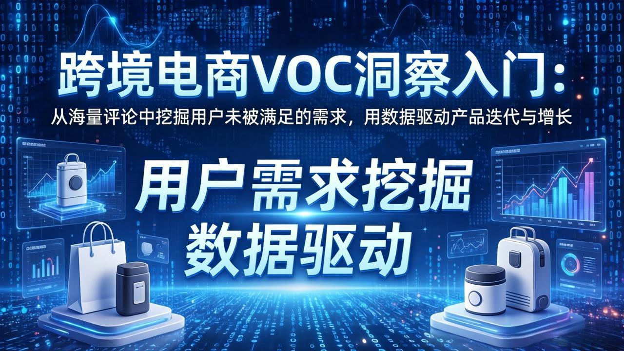 跨境电商VOC洞察入门：从海量评论中挖掘用户未被满足的需求，用数据驱动产品迭代与增长-皮皮网创