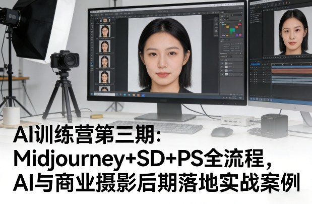 AI训练营第三期：Midjourney+SD+PS全流程，AI与商业摄影后期落地实战案例-皮皮网创