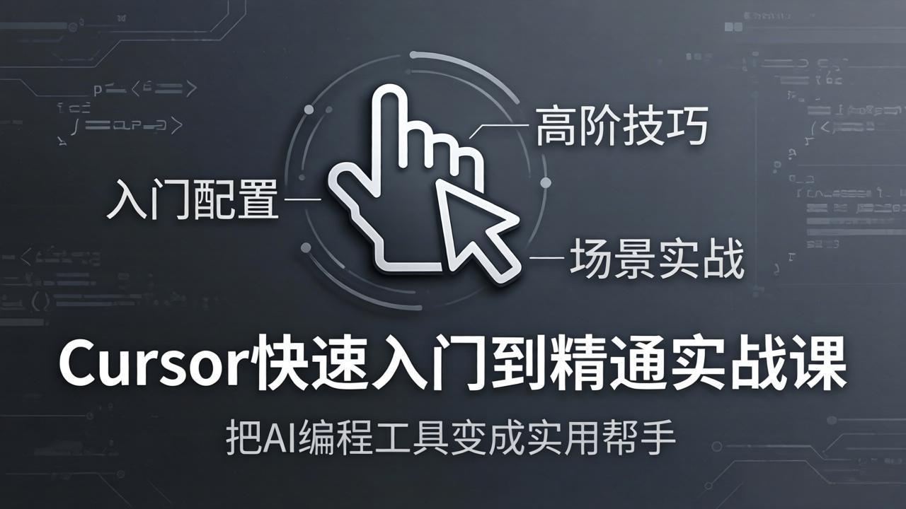 Cursor快速入门到精通实战课：入门配置+高阶技巧+场景实战，把AI编程工具变成实用帮手-皮皮网创