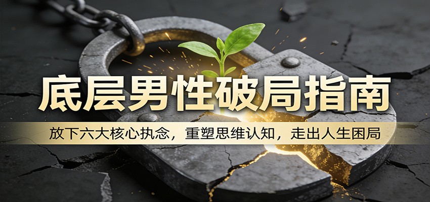 底层男性破局指南：放下六大核心执念，重塑思维认知，走出人生困局-皮皮网创