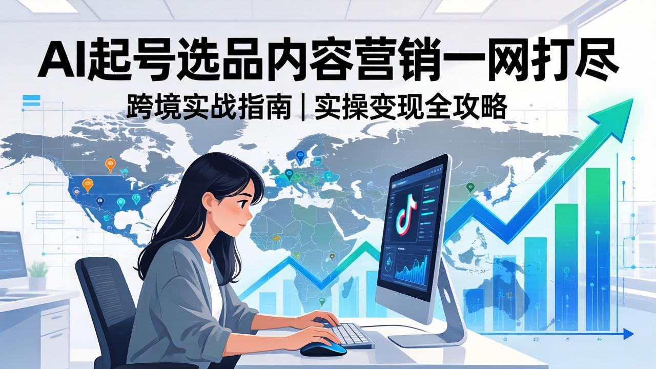 2026 TikTok 跨境AI实操:从零基础到变现全流程,AI起号选品内容营销一网打尽-皮皮网创
