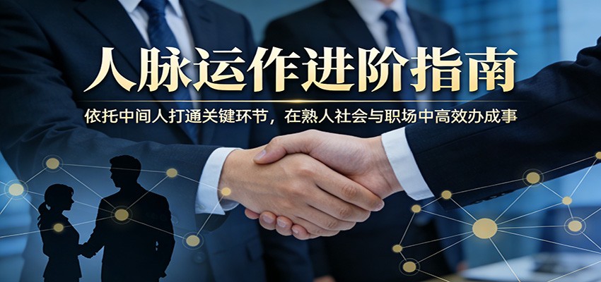 付费文章:人脉运作进阶指南,依托中间人打通关键环节,在熟人社会与职场中高效办成事-皮皮网创
