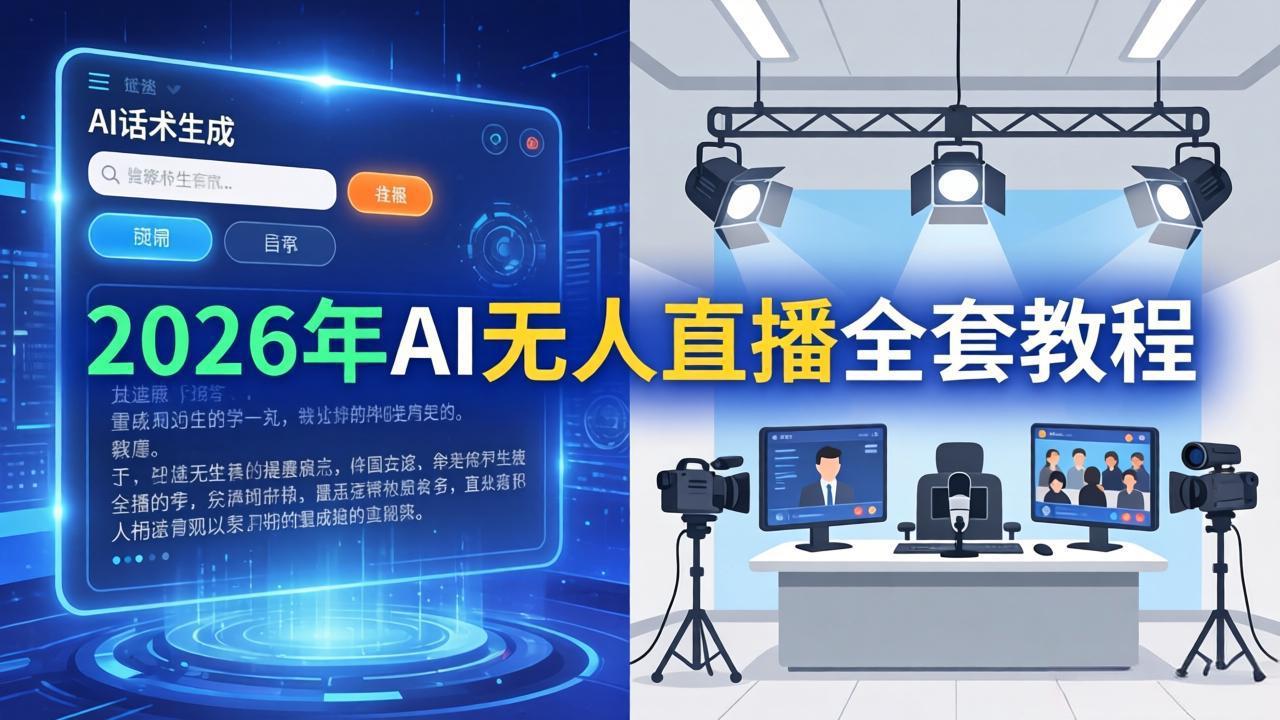 2026年AI无人直播全套教程：OBS安装+软件配置+直播间搭建+话术生成+一键开播实操-皮皮网创