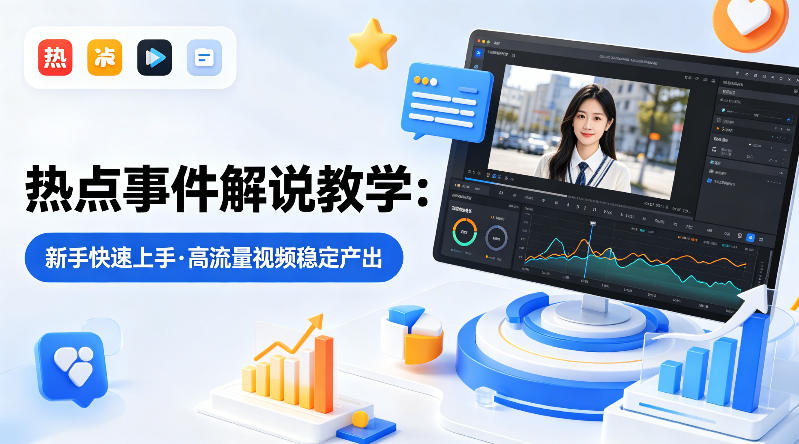 某大V的热点事件解说教学，新手也能快速上手，稳定产出高流量解说视频-皮皮网创