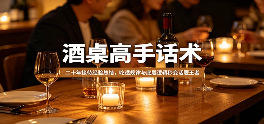 酒桌高手话术:二十年接待经验总结,吃透规律与底层逻辑秒变话题王者-皮皮网创