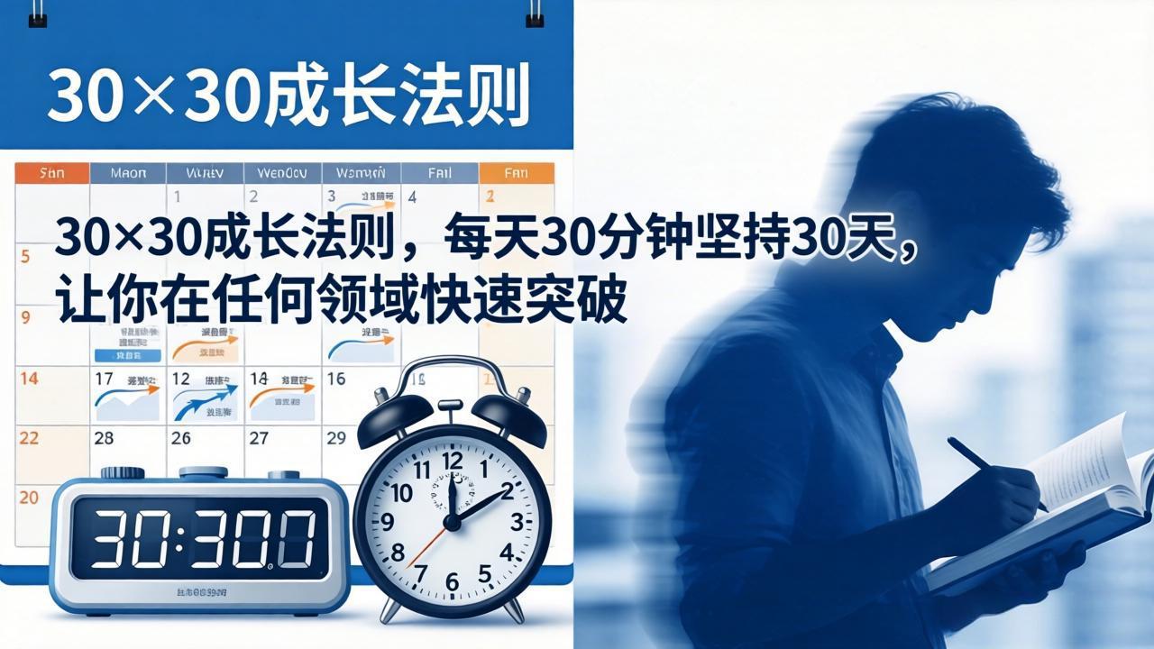 付费文章：30×30成长法则，每天30分钟坚持30天，让你在任何领域快速突破-皮皮网创