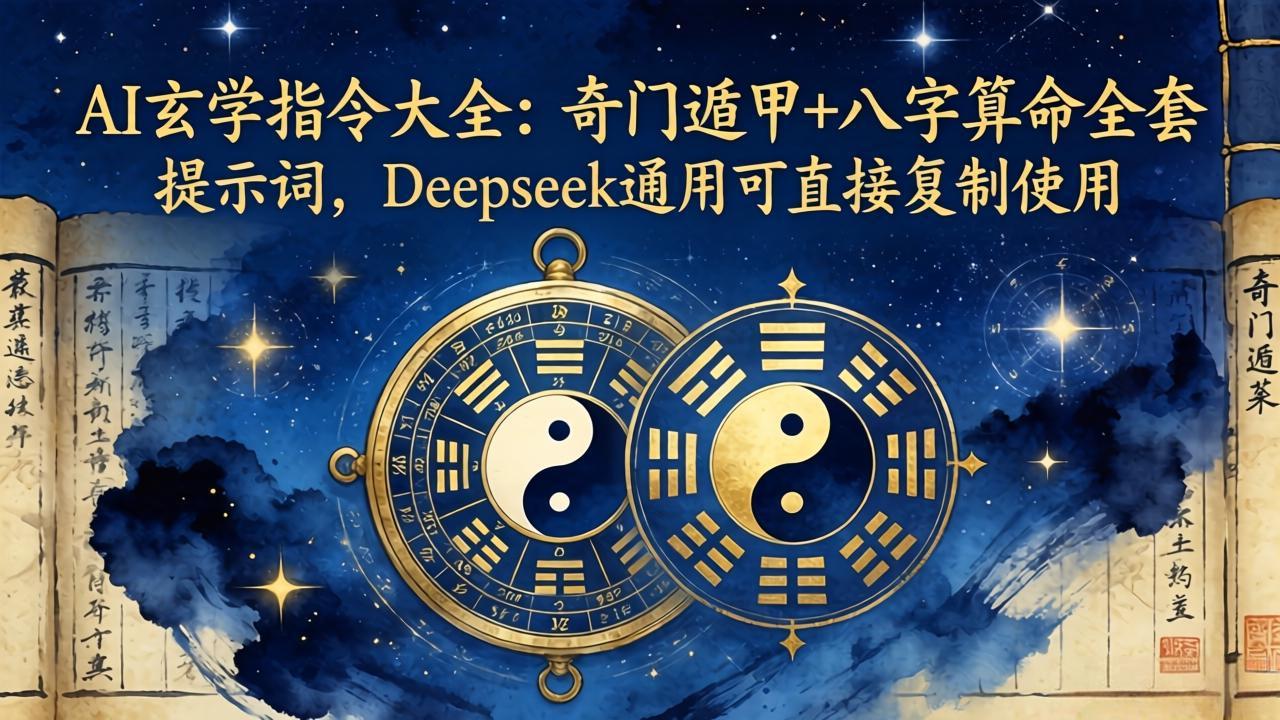 AI玄学指令大全：奇门遁甲+八字算命全套提示词，Deepseek通用可直接复制使用-皮皮网创