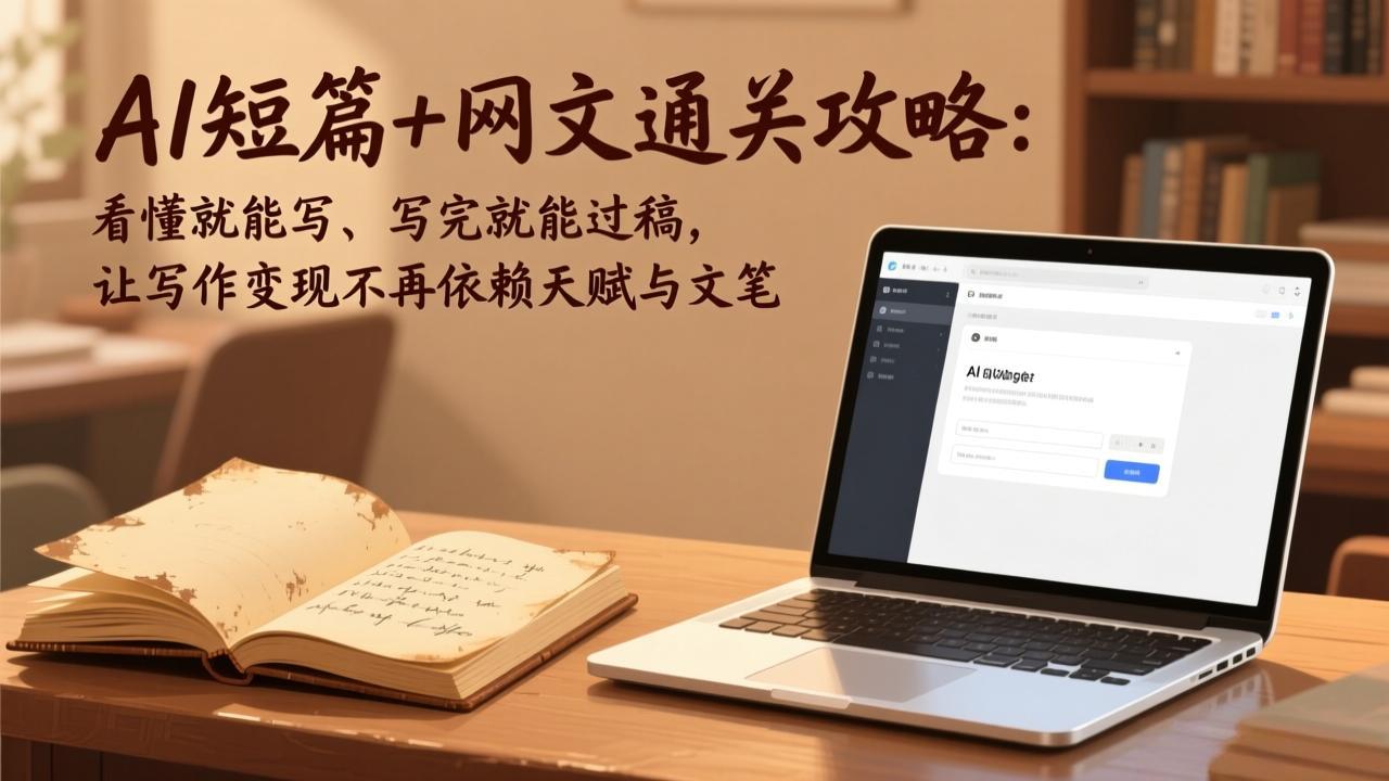 AI短篇+网文通关攻略-更新4月：看懂就能写、写完就能过稿，让写作变现不再依赖天赋与文笔-皮皮网创