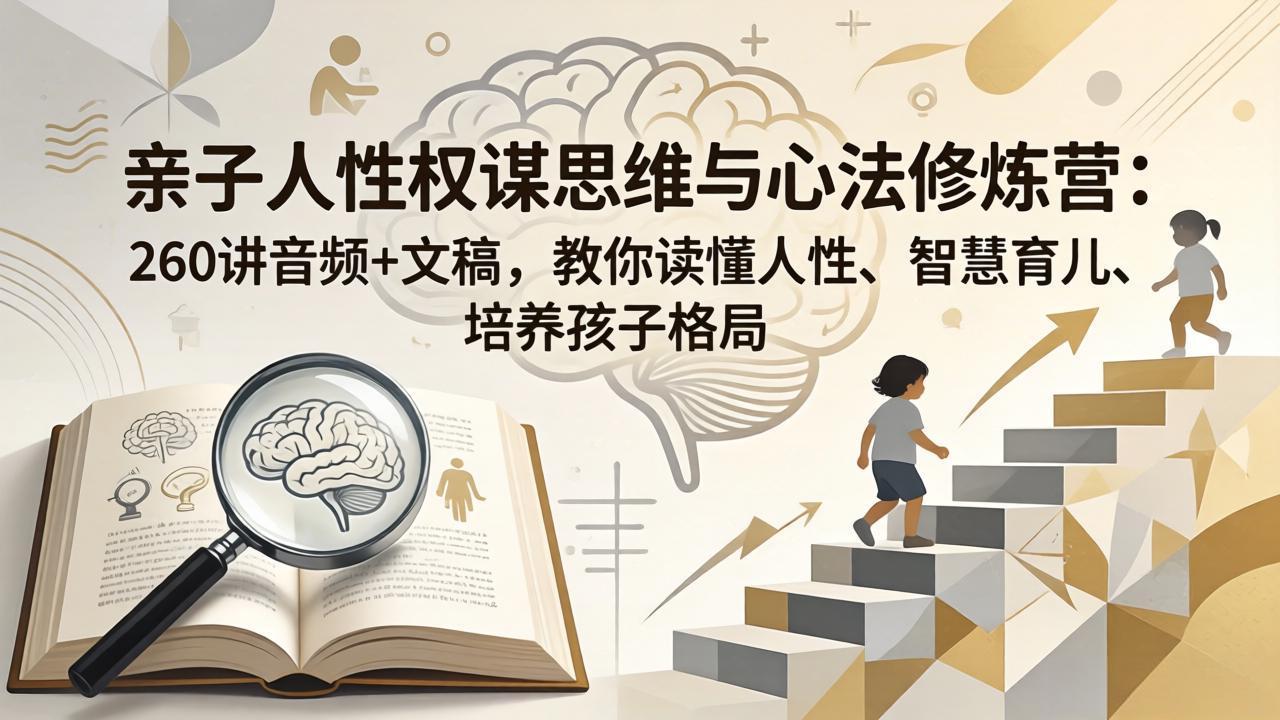 亲子人性权谋思维与心法修炼营：260讲音频+文稿，教你读懂人性、智慧育儿、培养孩子格局-皮皮网创