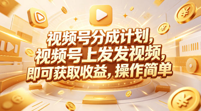 视频号分成计划，599元众筹的Red团队课程，视频号上发发视频，即可获取收益，操作简单-皮皮网创