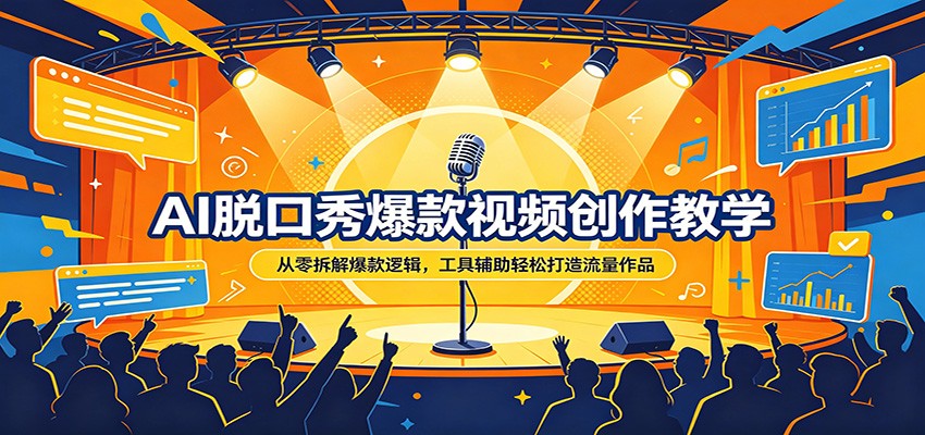 AI脱口秀爆款视频创作教学：从零拆解爆款逻辑，工具辅助轻松打造流量作品-皮皮网创
