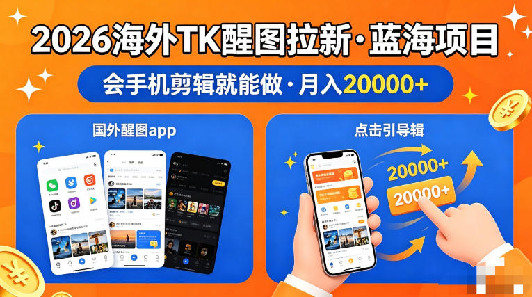 图出海拉新，全网火爆风口项目，只要会简单手机剪辑，轻松上手，当天见收益，日入四位数【揭秘】-皮皮网创