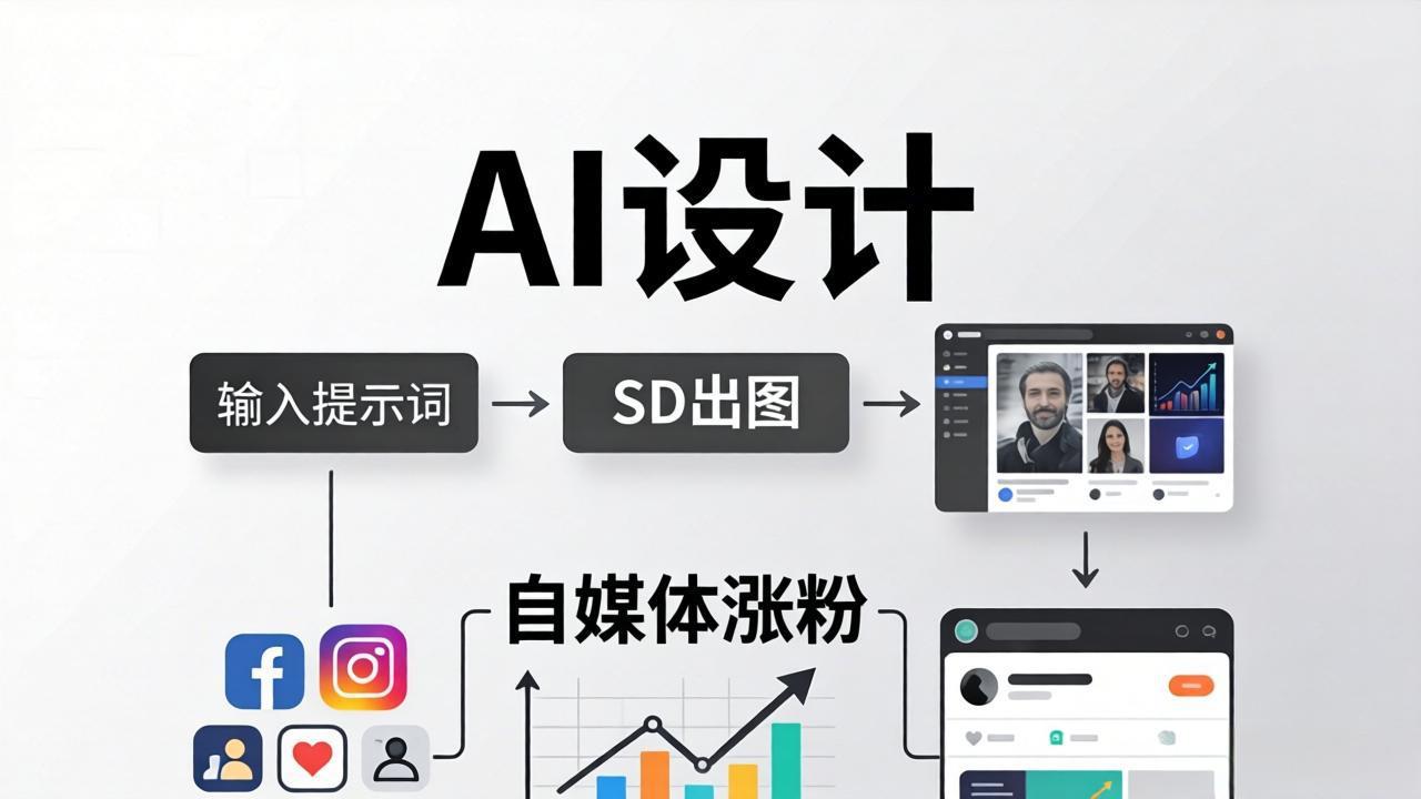人人都是AI设计师：SD出图+自媒体涨粉一站教学，告别图文素材焦虑，AI设计让你轻松避开内卷-皮皮网创
