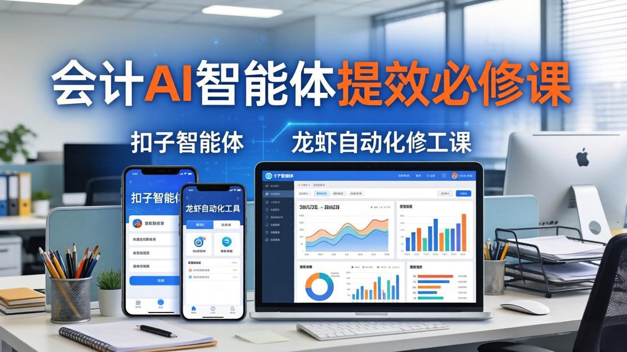 财务会计AI智能体提效必修课：扣子智能体+龙虾自动化+报表分析，一站式提升财务工作效率-皮皮网创