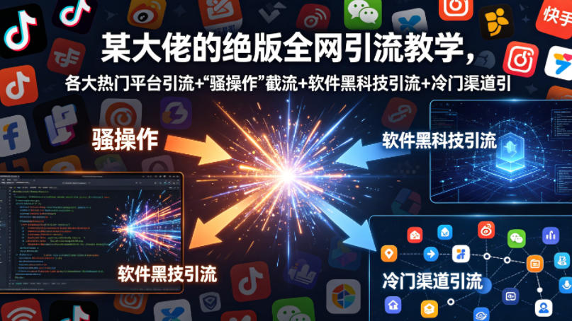 某大佬的绝版全网引流教学，各大热门平台引流+-皮皮网创