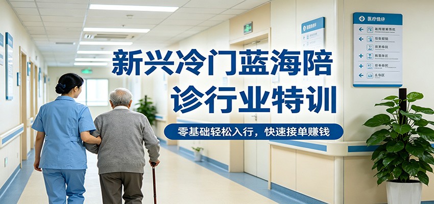 新兴冷门蓝海陪诊行业特训，零基础轻松入行，快速接单赚钱-皮皮网创
