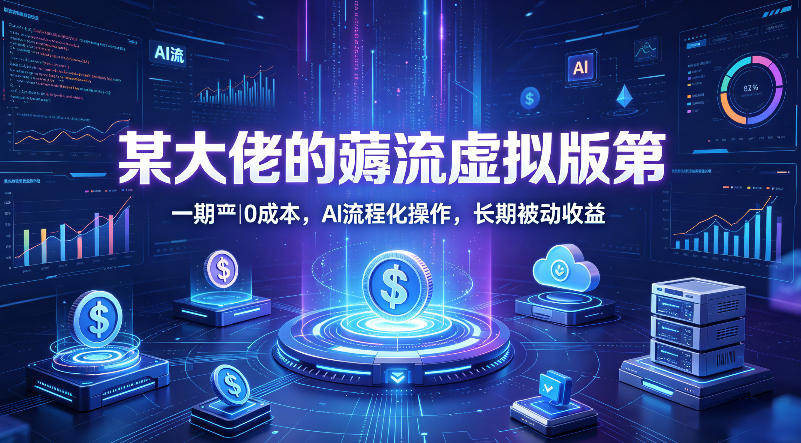 某大佬的薅流虚拟版第一期丨0成本，AI流程化操作，长期被动收益-皮皮网创