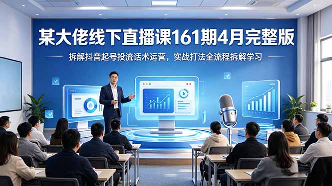 某大佬线下直播课161期4月完整版，拆解抖音起号投流话术运营，实战打法全流程拆解学习-皮皮网创