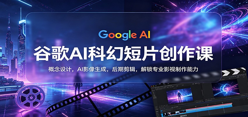 谷歌AI科幻短片创作课：概念设计，AI影像生成，后期剪辑，解锁专业影视制作能力-皮皮网创