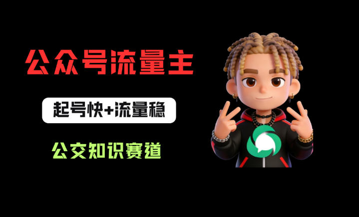 公众号流量主之公交知识赛道，起号快+流量稳，从0-1全流程讲解！-皮皮网创