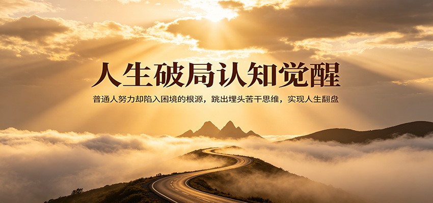 人生破局认知觉醒，普通人努力却陷入困境的根源，跳出埋头苦干思维，实现人生翻盘-皮皮网创