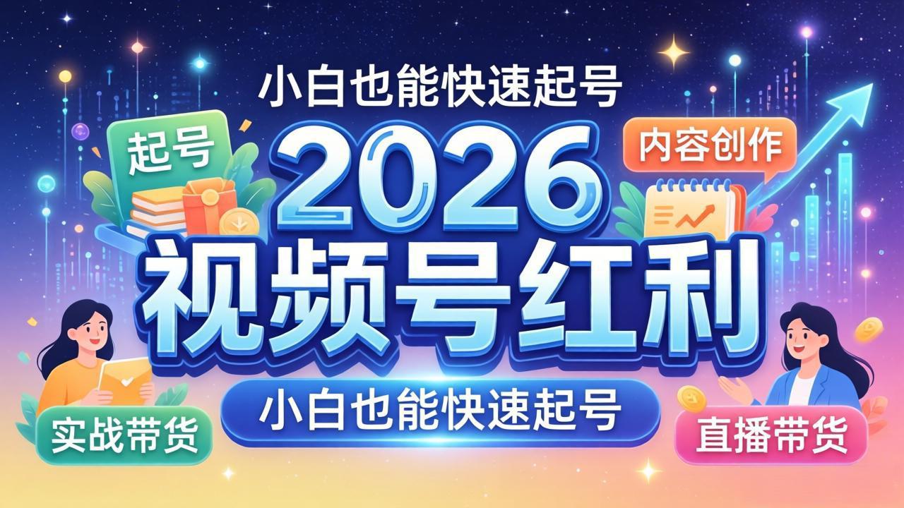 2026视频号红利实战营，大佬亲授起号、内容、直播、IP、投流、私域、矩阵全套落地打法-皮皮网创