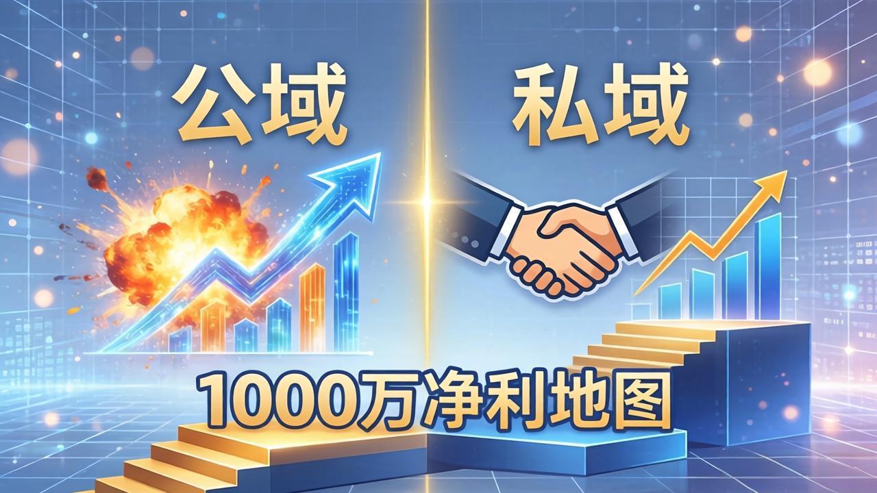 公域玩命出爆款，私域悄悄做成交：这套AI内训课，2026给你打通1000万净利的地图-皮皮网创