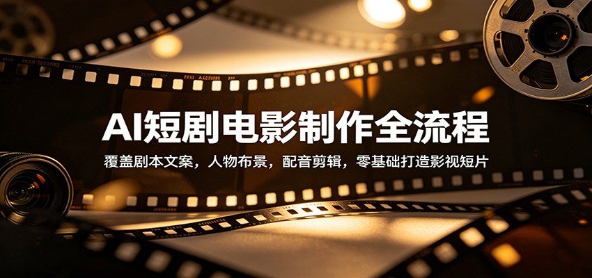 AI短剧电影制作全流程：覆盖剧本文案，人物布景，配音剪辑，零基础打造影视短片-皮皮网创