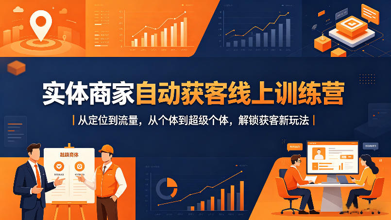 实体商家自动获客线上训练营｜从定位到流量，从个体到超级个体，解锁获客新玩法-皮皮网创