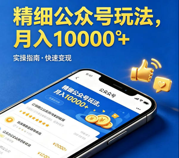精细化公众号玩法，我们给你提供文章，你来负责发布，收益可观，月入1W+【揭秘】-皮皮网创
