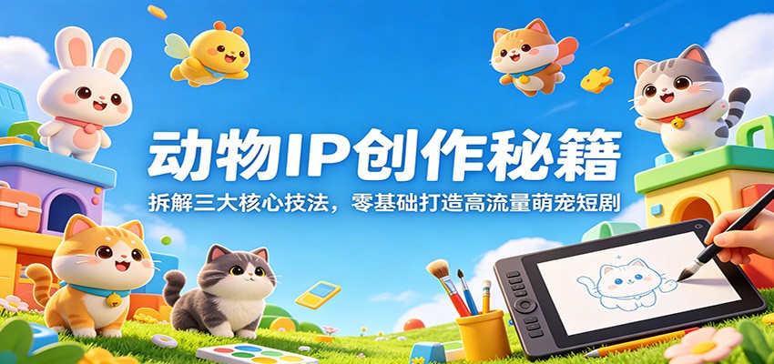 动物IP创作秘籍：拆解三大核心技法，零基础打造高流量萌宠短剧-皮皮网创