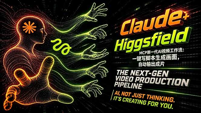 Claude+Higgsfield MCP新一代AI视频工作流：一键写脚本生成画面，自动输出成片-皮皮网创