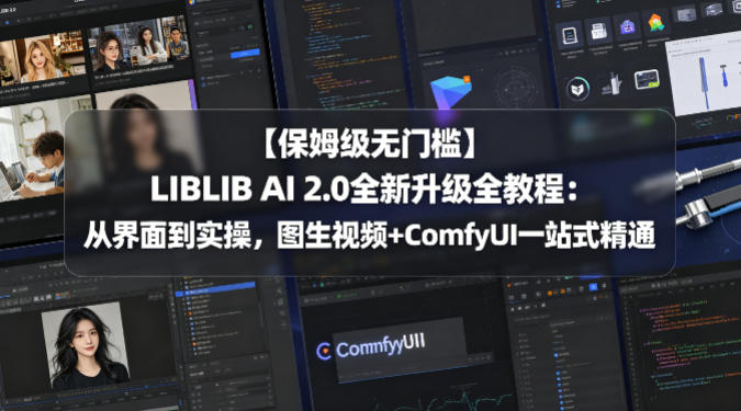 【保姆级无门槛】LIBLIB AI 2.0全新升级全教程：从界面到实操，图生视频+ComfyUI一站式精通-皮皮网创