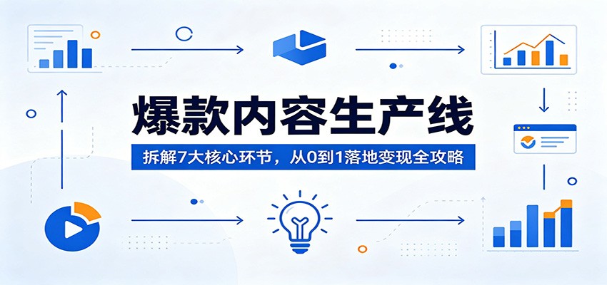 爆款内容生产线：拆解7大核心环节，从0到1落地变现全攻略-皮皮网创