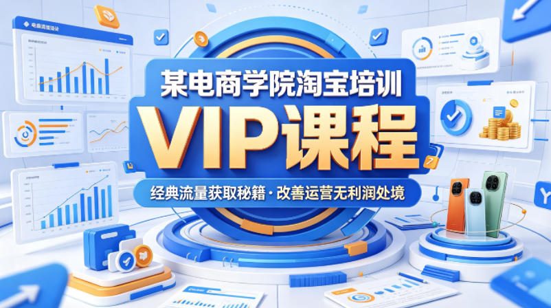 某电商学院淘宝培训VIP课程，各种经典有用的流量获取秘籍，改善运营产品没利润的处境(2026年5月)-皮皮网创