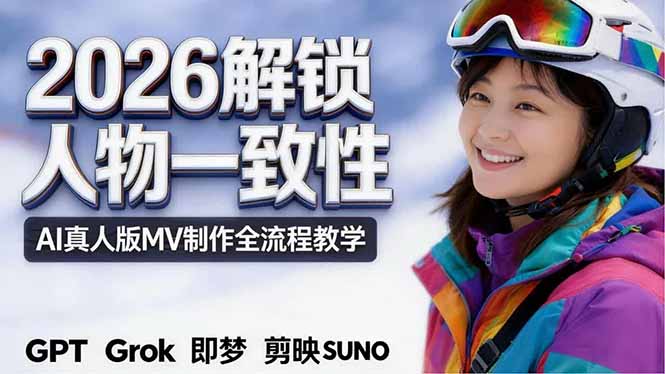 2026独创解锁人物一致性：AI真人版MV制作，不讲空话，不拼概念，全流程实操-皮皮网创