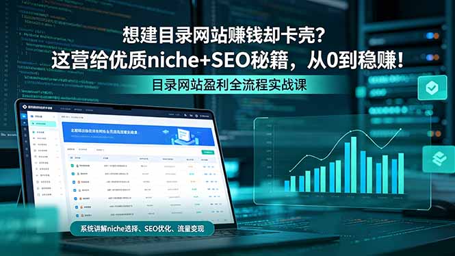 想建目录网站赚钱却卡壳？这营给优质 niche+SEO 秘籍，从 0 到稳赚！-皮皮网创