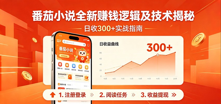 番茄小说全新赚钱逻辑及技术日收300+，小白新书皆可做！无脑赚就行了！-皮皮网创